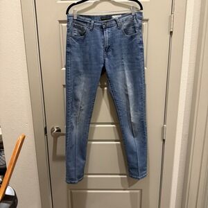Aeropostale Skinny Jeans Men 32x30 Medium Wash Button Fly Denim